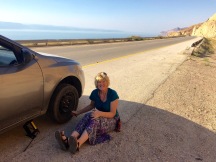 Fixing A Flat On Dead Sea Highway