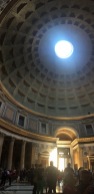 We never got tired of the Oculus in the Pantheon in rome