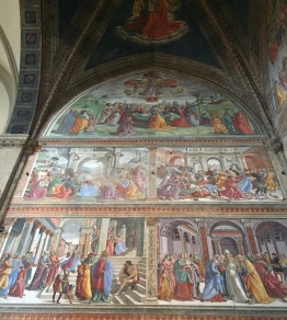 bottom: Mary taken to Temple, Mary engaged, more. Santa Maria Novella Church, Florence