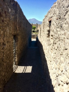 Vesuvius and gate-shadow, Pompeii