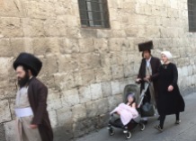 ultra-orthodox hurrying to shabbat, Jerusalem