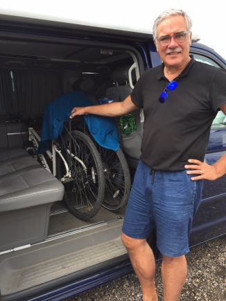 bikes stored inside van